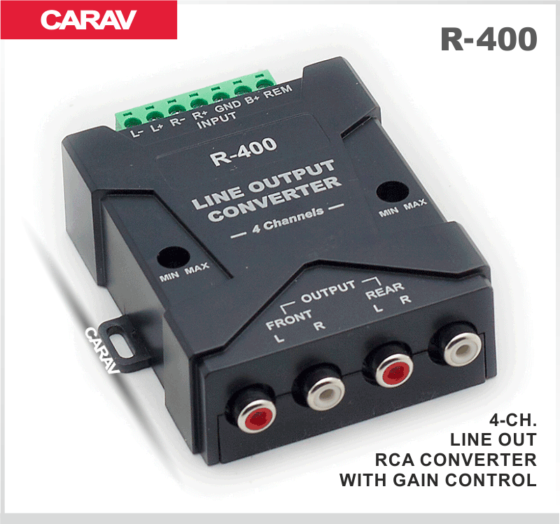 CARAV R-400 преобразователь высокого уровня сигнала 4 канальный