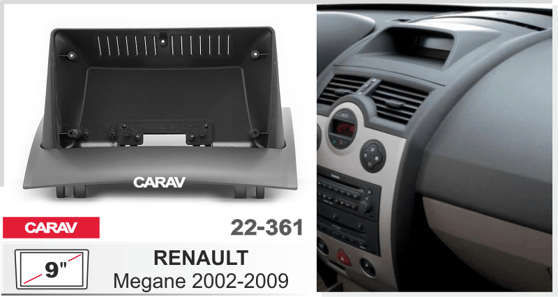 Рамка для заміни штатної магнітоли Renault Megane Fluence CARAV 22-361