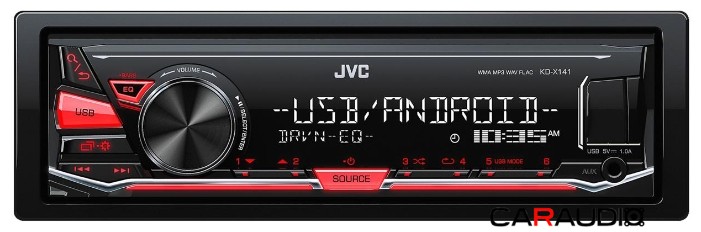 JVC KD-X141 автомагнитола USB/AUX/Android/FLAC