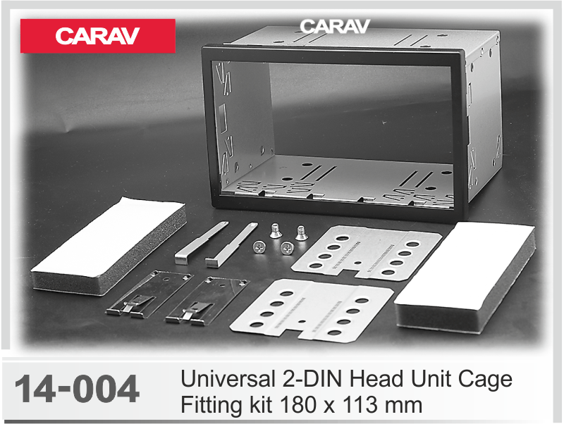 CARAV 14-004 металлическая шахта 2DIN