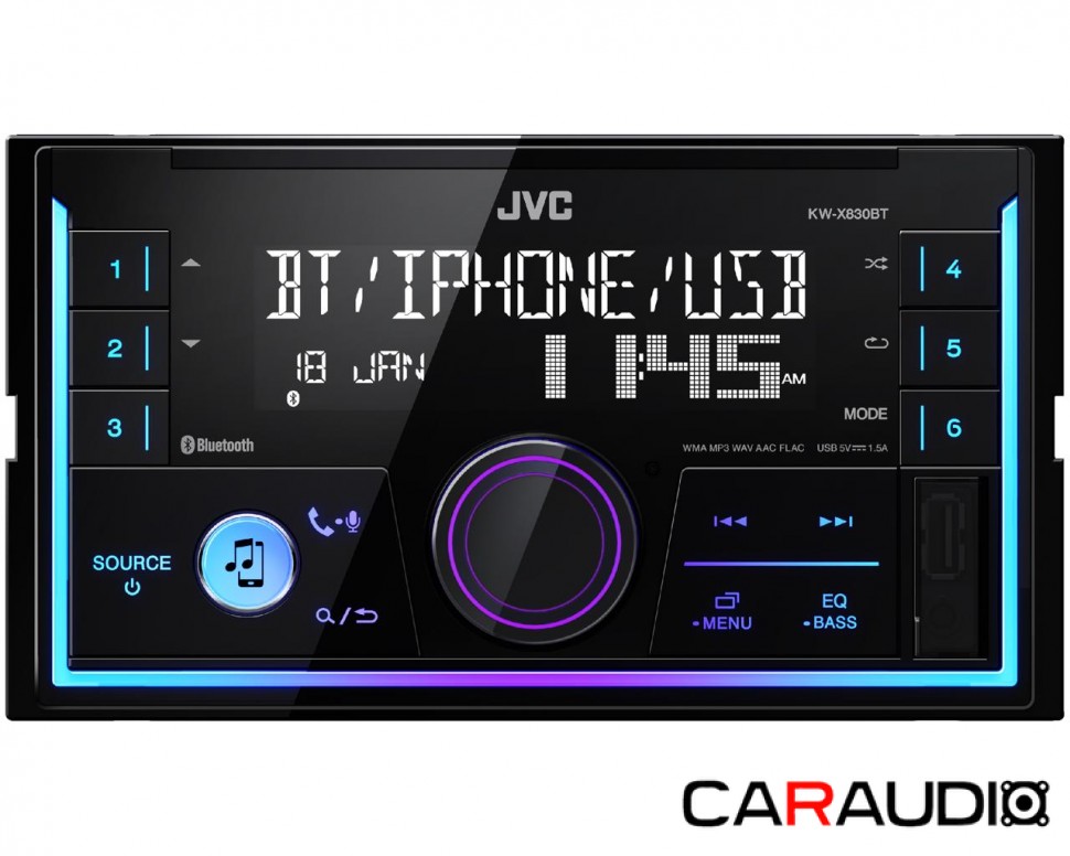 JVC KW-X830BT магнитола 2DIN/CD/USB/AUX/Bluetooth