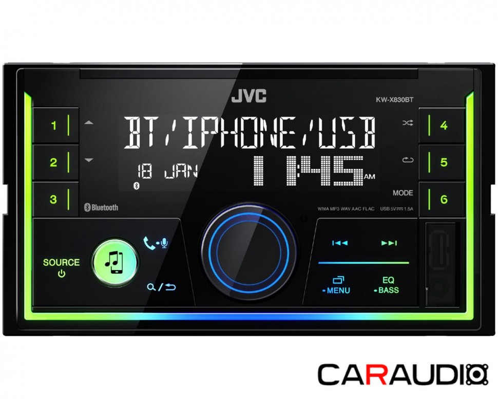 JVC KW-X830BT магнитола 2DIN/CD/USB/AUX/Bluetooth