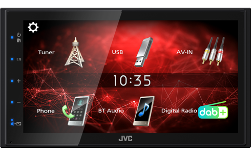 JVC KW-M27DBT цифровой медиа-ресивер с цифровым радио DAB+/MirrorLink