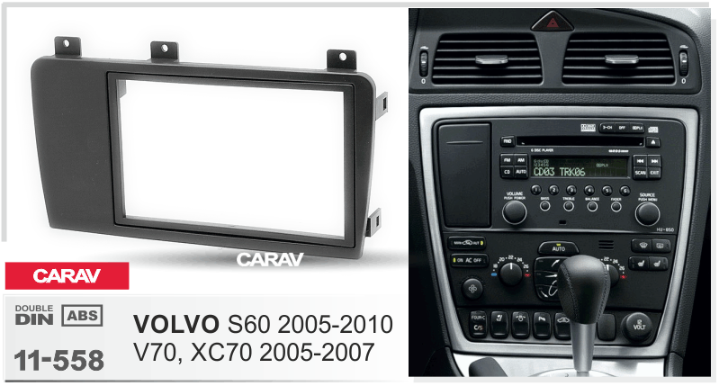 CARAV 11-558 переходная рамка Volvo S60 V70 XC70