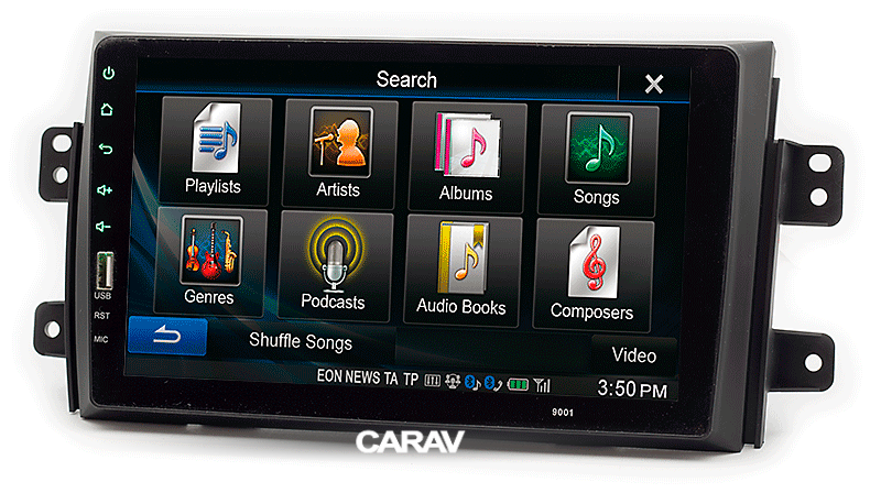 Перехідна рамка CARAV 22-958 для магнітоли з екраном 9" у Suzuki SX4, Fiat Sedici