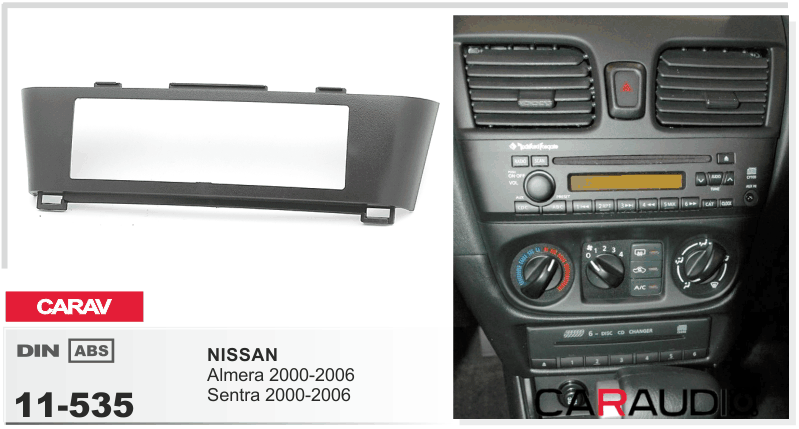 CARAV 11-535 переходная рамка Nissan Almera 2000-2006 г.в.