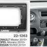 Переходная рамка CARAV 22-1263 NISSAN NV400 2010+ RENAULT Master 2010+ OPEL Movano 2010+ для магнитолы с экраном 10" 