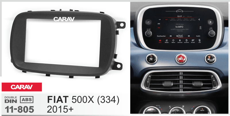 Переходная рамка для магнитолы 2DIN CARAV 11-805 FIAT 500X (334) 2015+