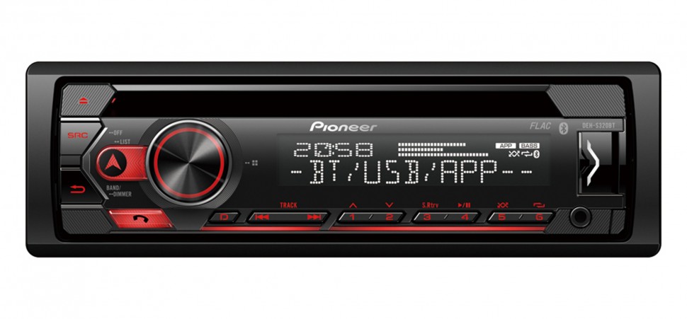 Pioneer DEH-S320BT автомагнитола 1DIN/CD/USB/Bluetooth/A2DP/AUX