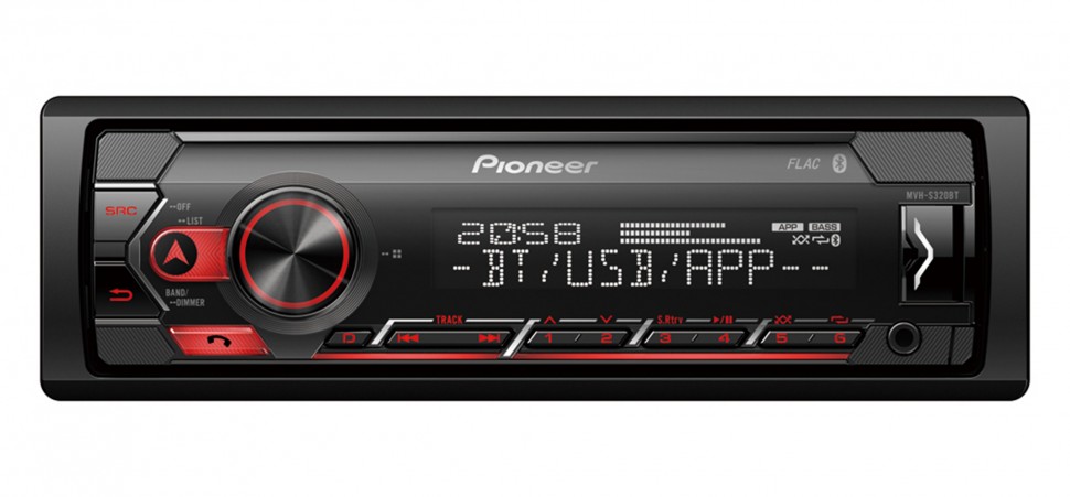 Pioneer MVH-S320BT автомагнитола 1DIN/USB/Bluetooth/A2DP/AUX
