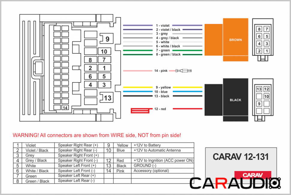CARAV 12-131 ISO переходник для магнитолы Opel / Chevrolet