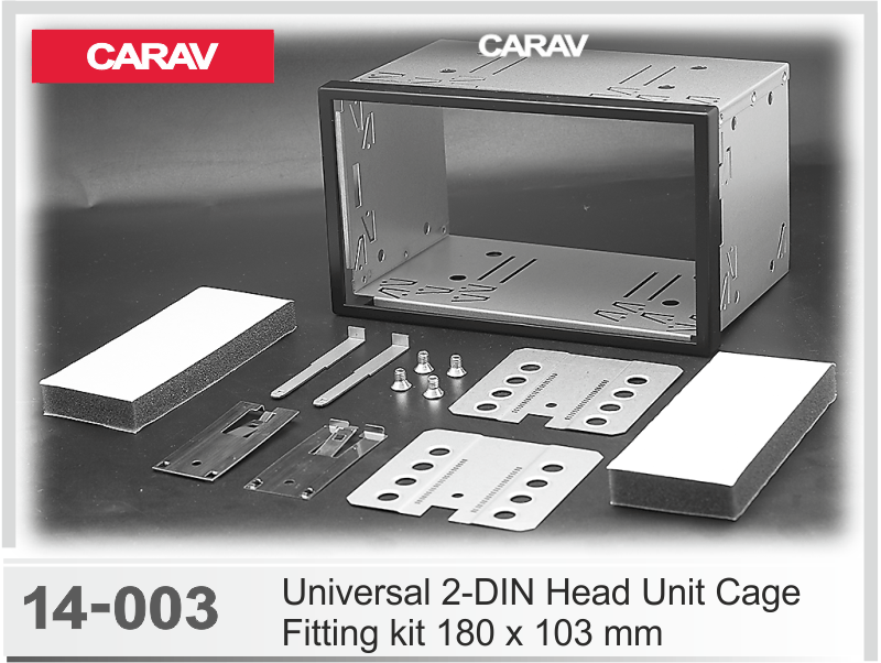 CARAV 14-003 металлическая шахта 2DIN