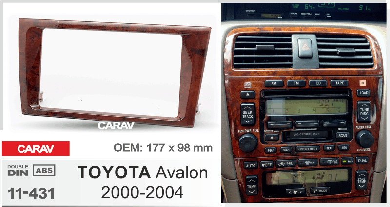 CARAV 11-431 переходная рамка Toyota Avalon под дерево