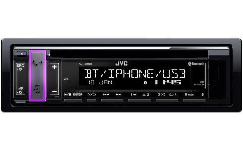 JVC KD-T801BT автомагнитола 1DIN/USB/AUX/Bluetooth