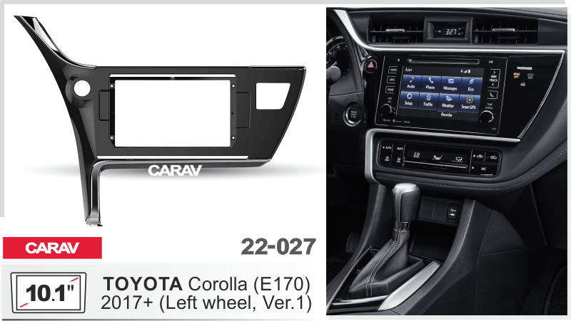 Переходная рамка для магнитолы с экраном 10,1'' CARAV 22-027 для TOYOTA Corolla 2017+  