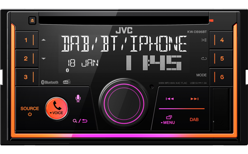 JVC KW-DB95BT CD-ресивер 2-DIN/Bluetooth/DAB+/Amazon Alexa