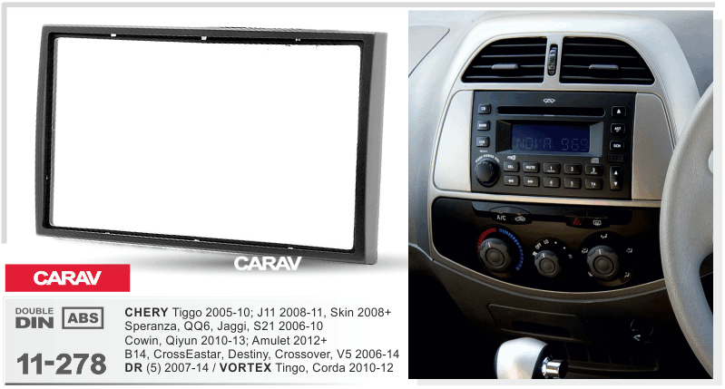 CARAV 11-278 переходная рамка Chery Tiggo