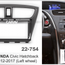 CARAV 22-754 переходная рамка для магнитолы с экраном 9" для Honda Civic Hatchback 2012-2017