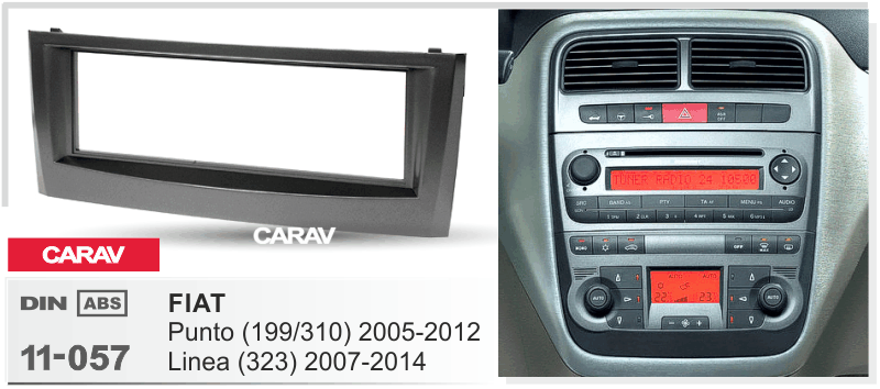 CARAV 11-057 перехідна рамка Fiat Grande Punto