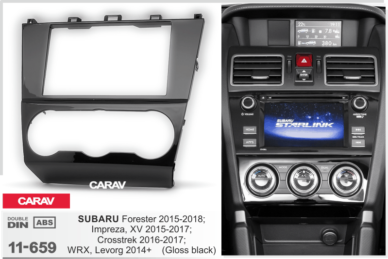 CARAV 11-659 переходная рамка 2DIN Subaru Forester Impreza XV 2015+